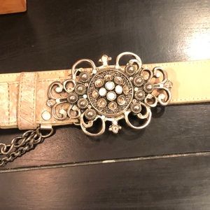 Leatherock Belt tan with chain Size 34